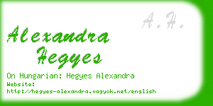 alexandra hegyes business card